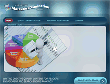 Tablet Screenshot of marketersdomination.com